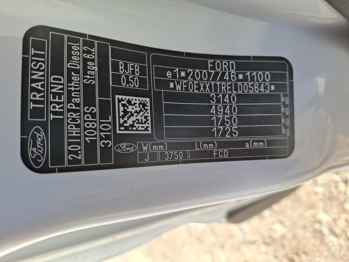 Βαν FORD TRANSIT FURGON BLASZAK: φωτογραφία 12