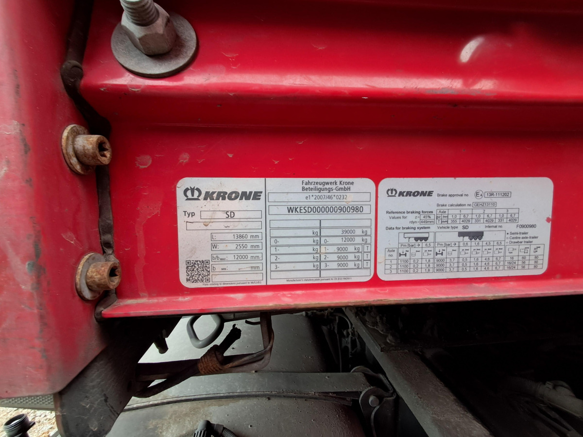 KRONE SD PLANDEKA/FIRANA - Τρέιλερ κουρτίνα: φωτογραφία 5 KRONE SD PLANDEKA/FIRANA - Τρέιλερ κουρτίνα: φωτογραφία 5