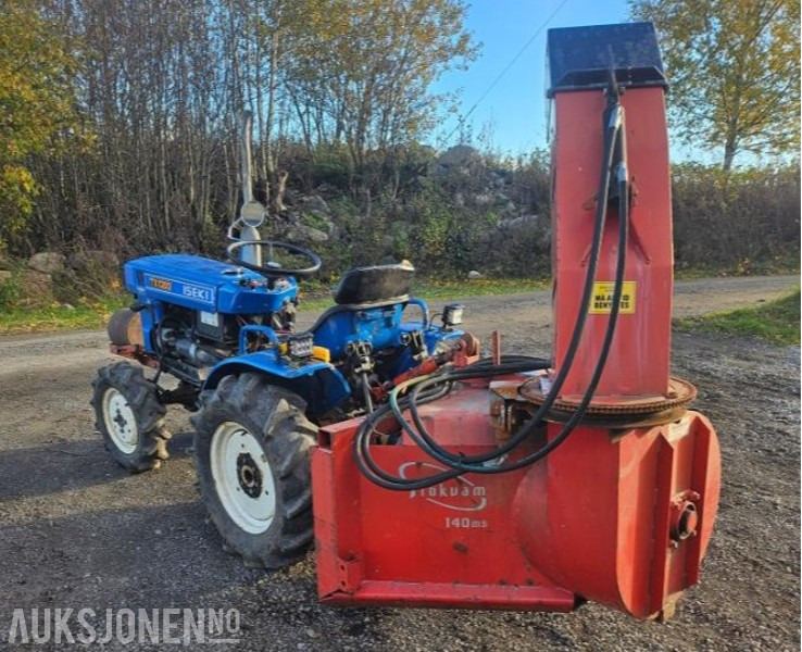 1982 Iseki Tx1300 Henger Snøfres Lunnebom Bakskuffe MVA-fri - Τρακτέρ: φωτογραφία 2 1982 Iseki Tx1300 Henger Snøfres Lunnebom Bakskuffe MVA-fri - Τρακτέρ: φωτογραφία 2