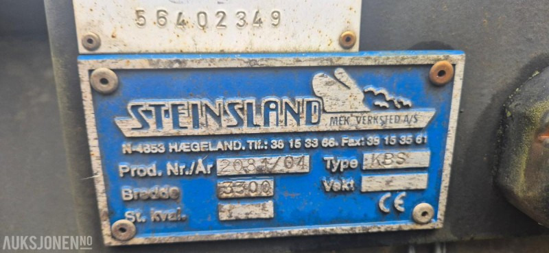 2004 Steinsland KBS 3300 brøyteskjær - Παρελκόμενα για Κατασκευή μηχανήματα: φωτογραφία 2 2004 Steinsland KBS 3300 brøyteskjær - Παρελκόμενα για Κατασκευή μηχανήματα: φωτογραφία 2