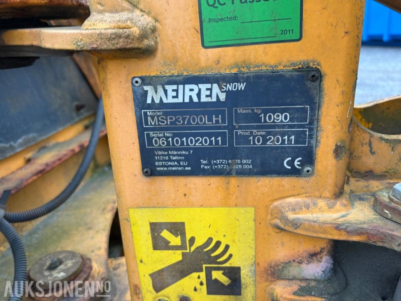 2011 Andre MEIREN SNOW MSP3700LH snøplog - Φορτηγό: φωτογραφία 3 2011 Andre MEIREN SNOW MSP3700LH snøplog - Φορτηγό: φωτογραφία 3