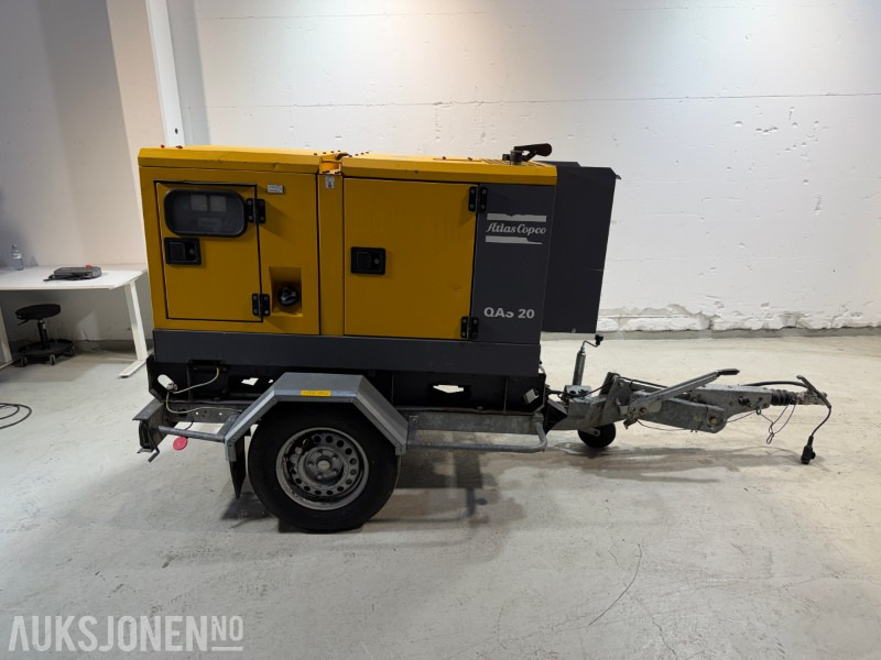 2014 Atlas Copco QAS 20 TR tilhengermontert aggregat - 20 KVA / 16 kW - Εξοπλισμού κατασκευών: φωτογραφία 5 2014 Atlas Copco QAS 20 TR tilhengermontert aggregat - 20 KVA / 16 kW - Εξοπλισμού κατασκευών: φωτογραφία 5