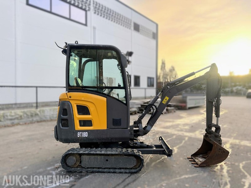 2017 VOLVO EC18D MINIGRAVER 1790 KG SMP GRAVESKUFFE 2358 TIMER - Μίνι εκσκαφέας: φωτογραφία 3 2017 VOLVO EC18D MINIGRAVER 1790 KG SMP GRAVESKUFFE 2358 TIMER - Μίνι εκσκαφέας: φωτογραφία 3