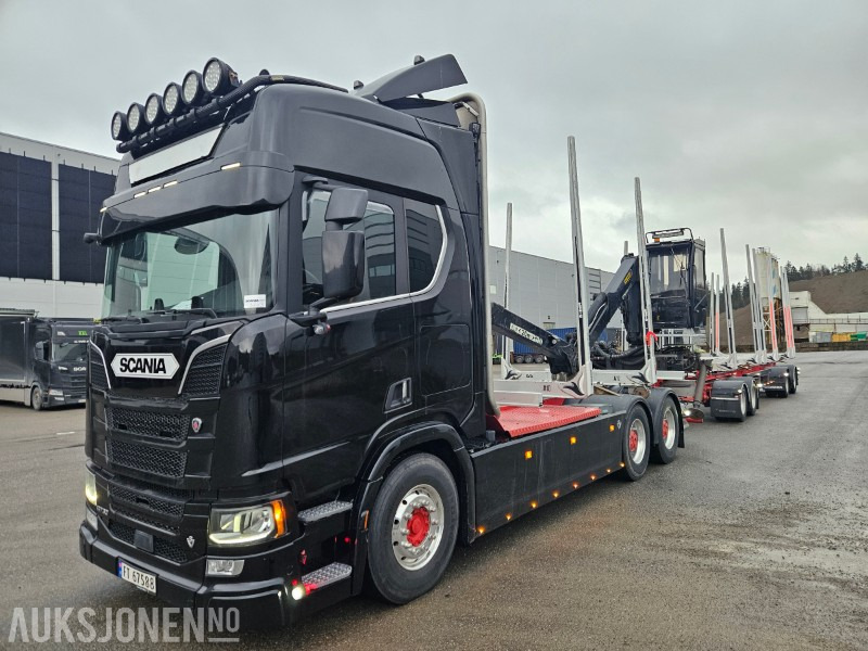 2020 Scania R730 B6x4NB med henger - Φορτηγό ξυλείας: φωτογραφία 1 2020 Scania R730 B6x4NB med henger - Φορτηγό ξυλείας: φωτογραφία 1