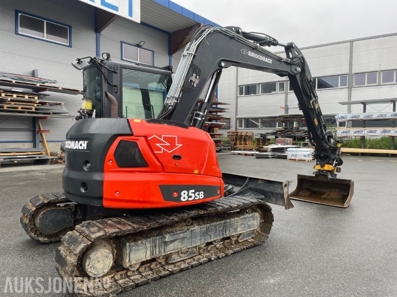 2022 Eurocomach 85SB. Engcon tilt, sentralsmøring, to skuffer, - Εκσκαφέας: φωτογραφία 3 2022 Eurocomach 85SB. Engcon tilt, sentralsmøring, to skuffer, - Εκσκαφέας: φωτογραφία 3