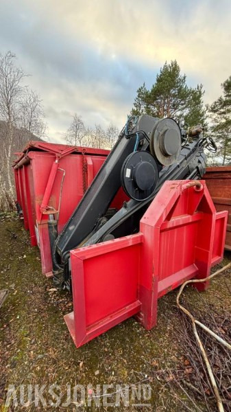 Krokflak med kran - Fjernstyring - Væsketett - Hyd lokk - Φορτηγό: φωτογραφία 1 Krokflak med kran - Fjernstyring - Væsketett - Hyd lokk - Φορτηγό: φωτογραφία 1