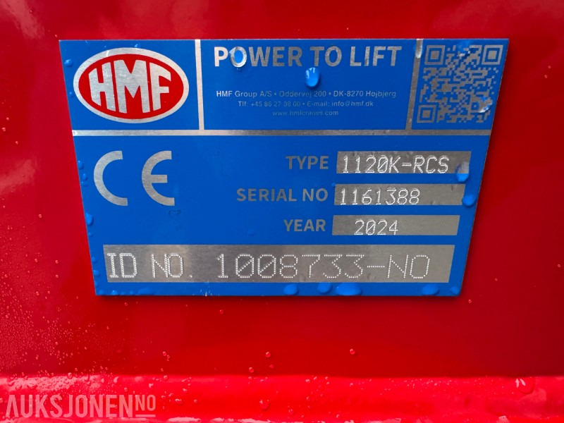 NY HMF 1120-RCS-K5 kran med fjenkontroll og uttak for grabb og rotator - Φορτηγό με γερανό: φωτογραφία 5 NY HMF 1120-RCS-K5 kran med fjenkontroll og uttak for grabb og rotator - Φορτηγό με γερανό: φωτογραφία 5