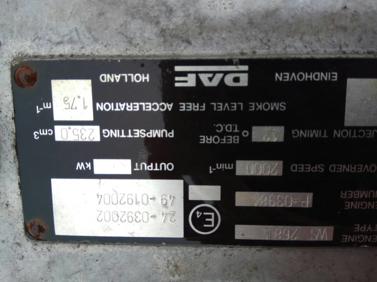 DAF ATI WS268 DAF ATI DAF 85 95 - Κινητήρας για Φορτηγό: φωτογραφία 3 DAF ATI WS268 DAF ATI DAF 85 95 - Κινητήρας για Φορτηγό: φωτογραφία 3