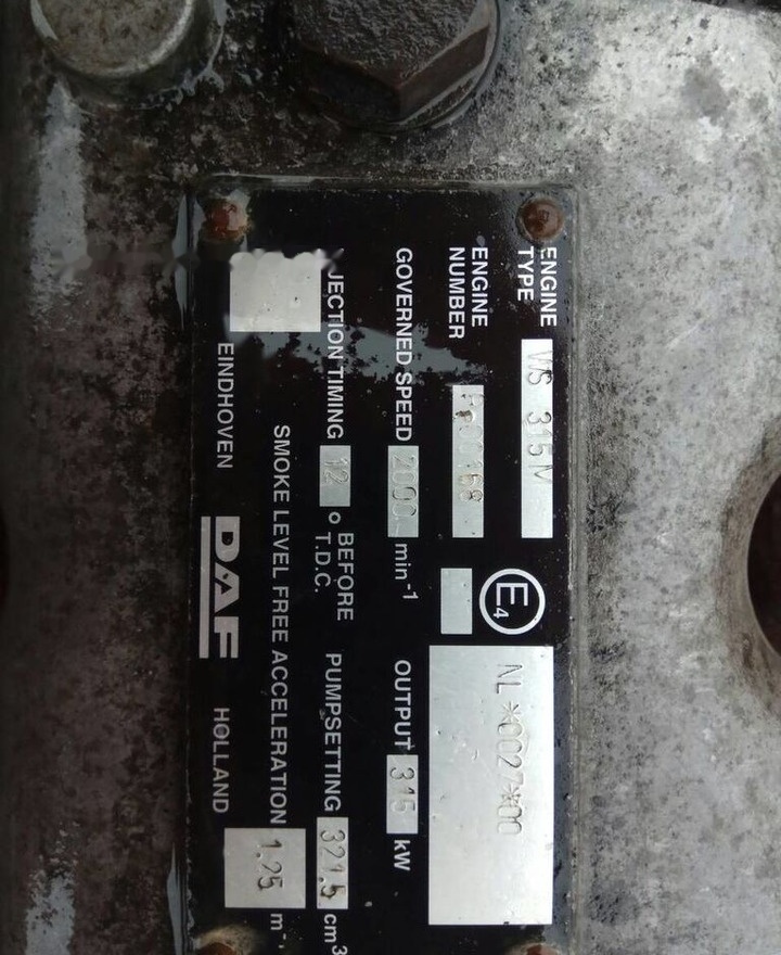 DAF ATI WS315M   DAF 95 - Κινητήρας για Φορτηγό: φωτογραφία 4 DAF ATI WS315M   DAF 95 - Κινητήρας για Φορτηγό: φωτογραφία 4