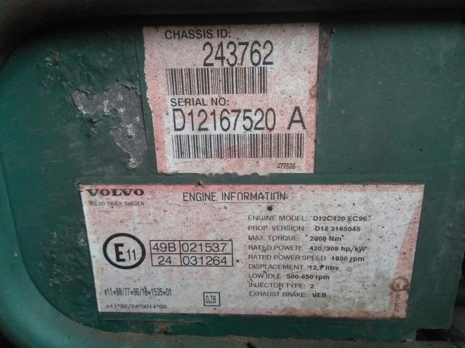 Volvo D12C Volvo FH 12 - Κινητήρας για Φορτηγό: φωτογραφία 4 Volvo D12C Volvo FH 12 - Κινητήρας για Φορτηγό: φωτογραφία 4