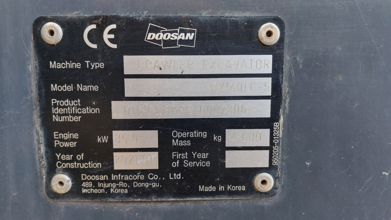 Μίσθωση DOOSAN DX140LC-5 DOOSAN DX140LC-5: φωτογραφία 17