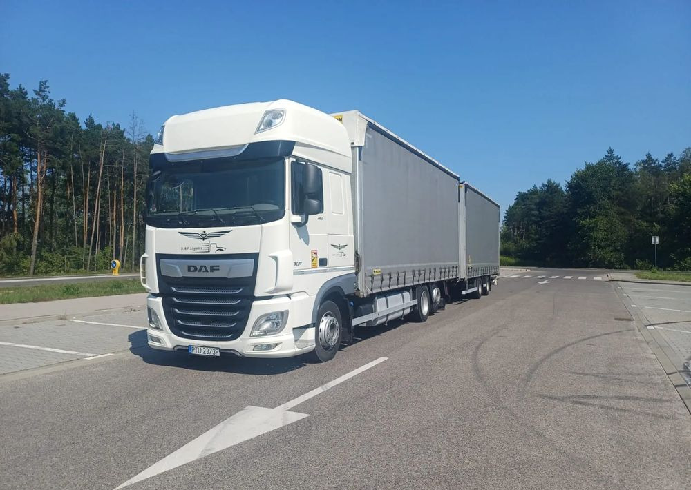 DAF XF 480 SUPER SPACE CAB / ZESTAW TANDEM PRZEJAZDOWY 120 M3 / SSC / ACC /EURO 6 - Φορτηγό μουσαμάς: φωτογραφία 5 DAF XF 480 SUPER SPACE CAB / ZESTAW TANDEM PRZEJAZDOWY 120 M3 / SSC / ACC /EURO 6 - Φορτηγό μουσαμάς: φωτογραφία 5