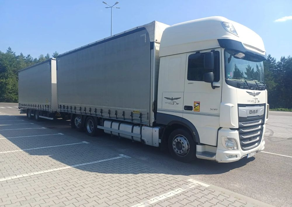 DAF XF 480 SUPER SPACE CAB / ZESTAW TANDEM PRZEJAZDOWY 120 M3 / SSC / ACC /EURO 6 - Φορτηγό μουσαμάς: φωτογραφία 1 DAF XF 480 SUPER SPACE CAB / ZESTAW TANDEM PRZEJAZDOWY 120 M3 / SSC / ACC /EURO 6 - Φορτηγό μουσαμάς: φωτογραφία 1