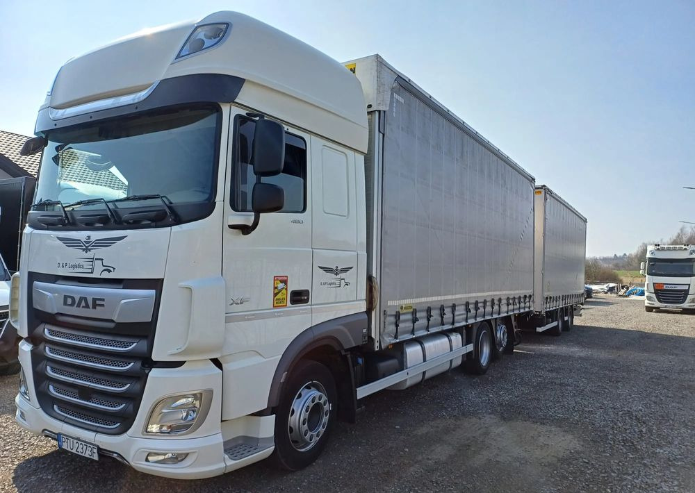 DAF XF 480 SUPER SPACE CAB / ZESTAW TANDEM PRZEJAZDOWY 120m3 - Φορτηγό μουσαμάς: φωτογραφία 1 DAF XF 480 SUPER SPACE CAB / ZESTAW TANDEM PRZEJAZDOWY 120m3 - Φορτηγό μουσαμάς: φωτογραφία 1