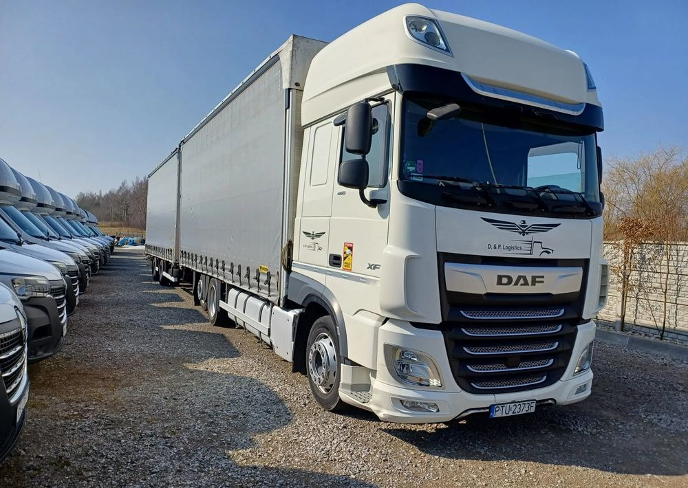 DAF XF 480 SUPER SPACE CAB / ZESTAW TANDEM PRZEJAZDOWY 120m3 - Φορτηγό μουσαμάς: φωτογραφία 2 DAF XF 480 SUPER SPACE CAB / ZESTAW TANDEM PRZEJAZDOWY 120m3 - Φορτηγό μουσαμάς: φωτογραφία 2