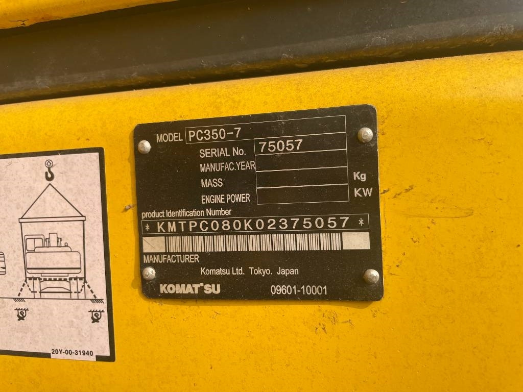 Komatsu PC 350-7  - Ερπυστριοφόρος εκσκαφέας: φωτογραφία 5 Komatsu PC 350-7  - Ερπυστριοφόρος εκσκαφέας: φωτογραφία 5