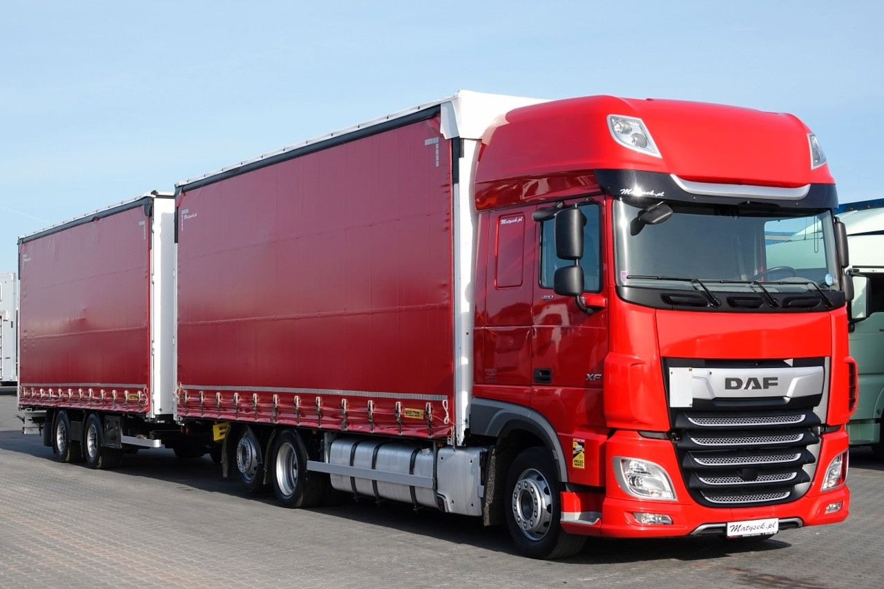 DAF XF 480 / ZESTAW TANDEM / 120 M3 / PRZEJAZDOWY / - Φορτηγό μουσαμάς: φωτογραφία 1 DAF XF 480 / ZESTAW TANDEM / 120 M3 / PRZEJAZDOWY / - Φορτηγό μουσαμάς: φωτογραφία 1