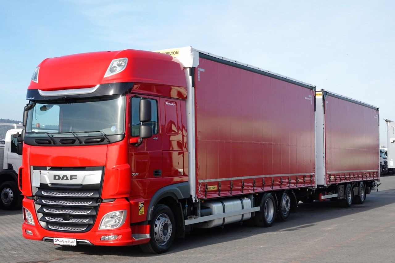 DAF XF 480 / ZESTAW TANDEM / 120 M3 / PRZEJAZDOWY / - Φορτηγό μουσαμάς: φωτογραφία 2 DAF XF 480 / ZESTAW TANDEM / 120 M3 / PRZEJAZDOWY / - Φορτηγό μουσαμάς: φωτογραφία 2