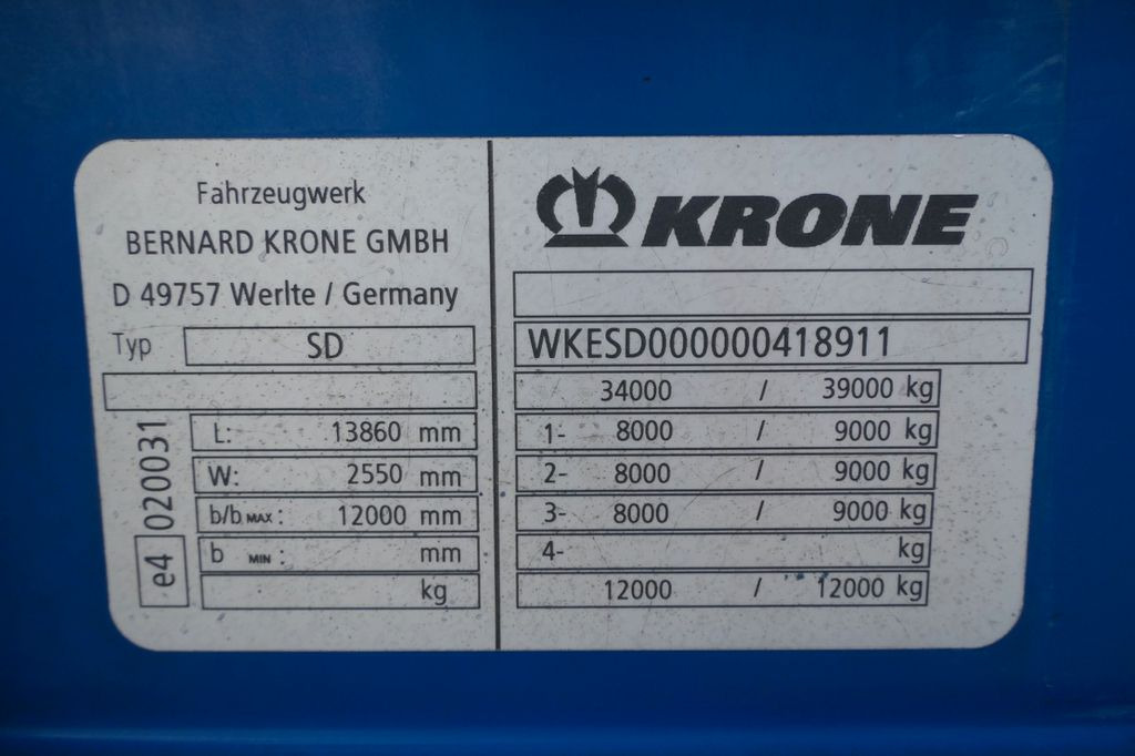 Επικαθήμενο κουρτίνα Krone FIRANKA / STANDARD / SAF / SPROWADZONA: φωτογραφία 19
