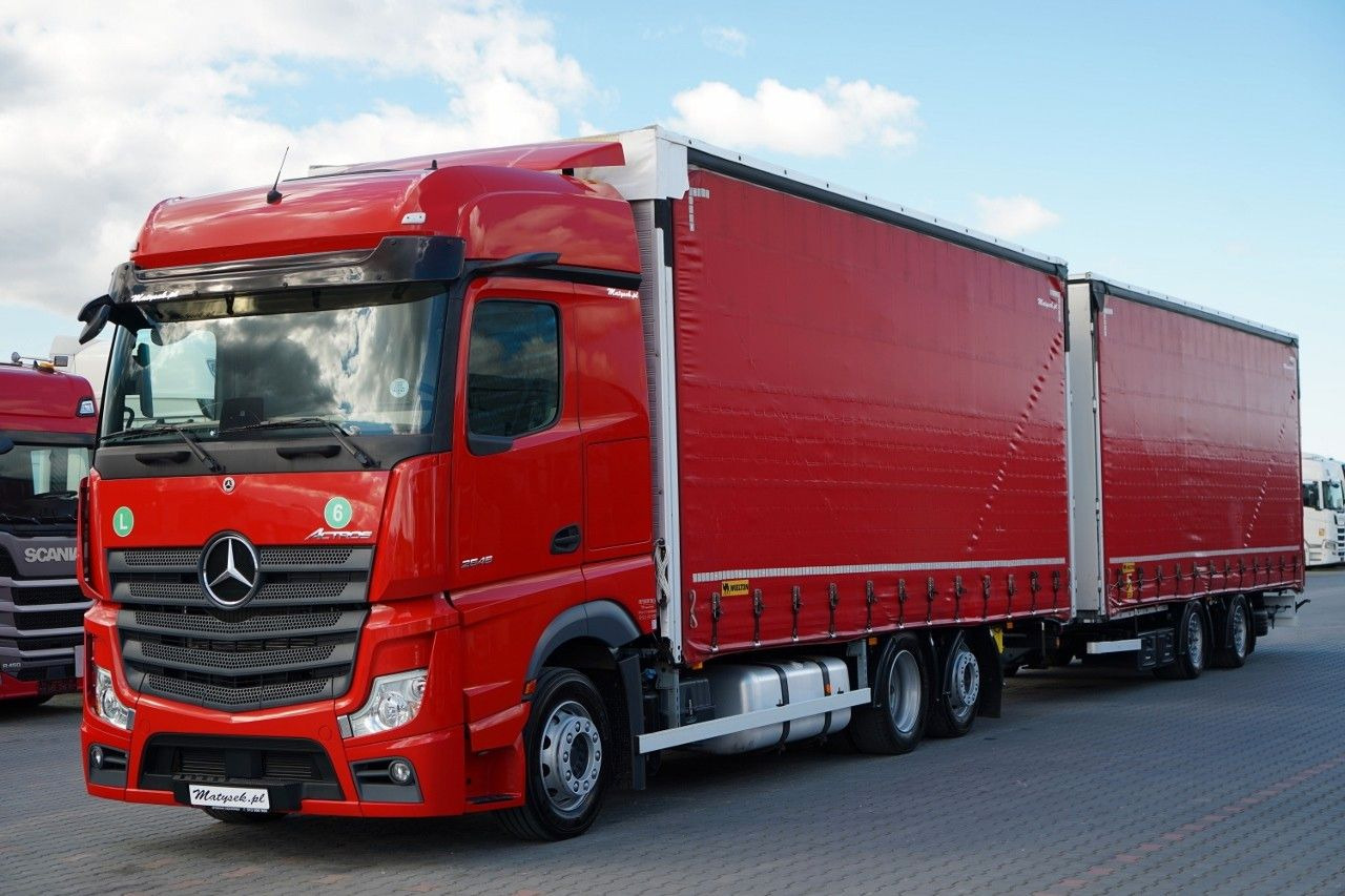 Mercedes-Benz ACTROS 2545 / ZESTAW TANDEM 120 M3 / PRZEJAZDOW - Φορτηγό μουσαμάς: φωτογραφία 2 Mercedes-Benz ACTROS 2545 / ZESTAW TANDEM 120 M3 / PRZEJAZDOW - Φορτηγό μουσαμάς: φωτογραφία 2