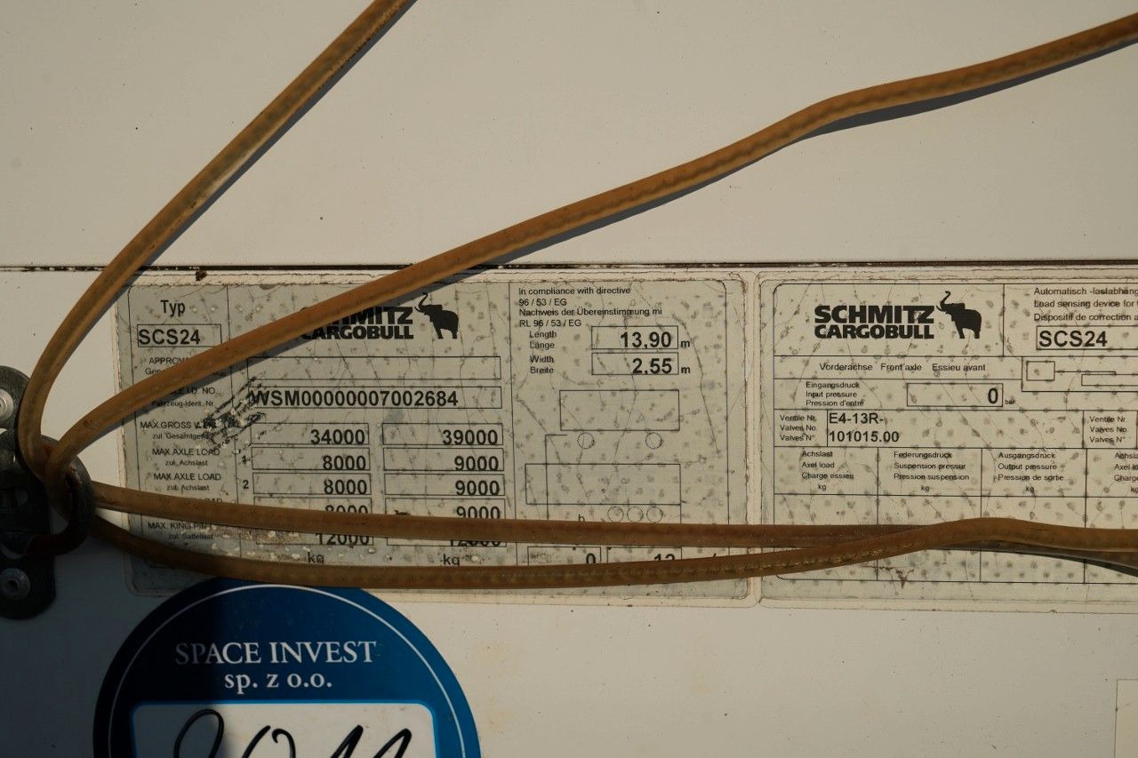 Επικαθήμενο κουρτίνα Schmitz Cargobull / FIRANKA / STANDARD / PLANDEKA ZBROJONA / SPROW: φωτογραφία 19