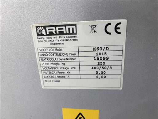 Ram K60D Planetary mixer - Μηχανή τροφίμων: φωτογραφία 5 Ram K60D Planetary mixer - Μηχανή τροφίμων: φωτογραφία 5