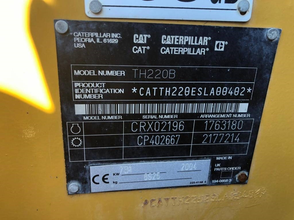 CAT TH 220 B FOR PARTS  - Τηλεσκοπικός φορτωτής: φωτογραφία 3 CAT TH 220 B FOR PARTS  - Τηλεσκοπικός φορτωτής: φωτογραφία 3