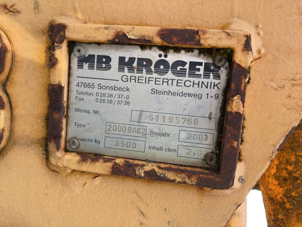 Kröger 2000BAG2 GRAPPLE - Αρπάγη για Κατασκευή μηχανήματα: φωτογραφία 4 Kröger 2000BAG2 GRAPPLE - Αρπάγη για Κατασκευή μηχανήματα: φωτογραφία 4