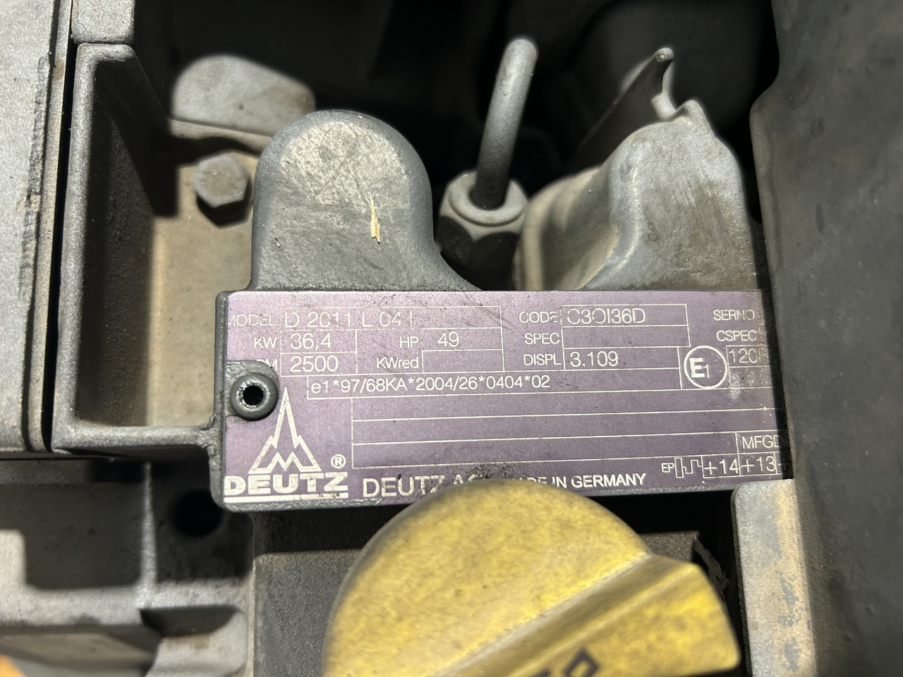Κινητήρας για Κατασκευή μηχανήματα Deutz D2011 L04: φωτογραφία 10