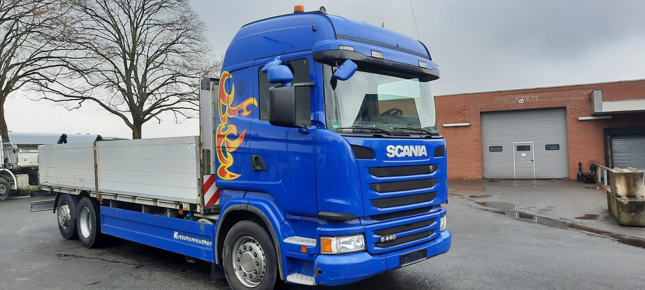 Scania G440 Pritsche 6x2 Kran am Heck vor. - Φορτηγό με ανοιχτή καρότσα, Φορτηγό με γερανό: φωτογραφία 2 Scania G440 Pritsche 6x2 Kran am Heck vor. - Φορτηγό με ανοιχτή καρότσα, Φορτηγό με γερανό: φωτογραφία 2