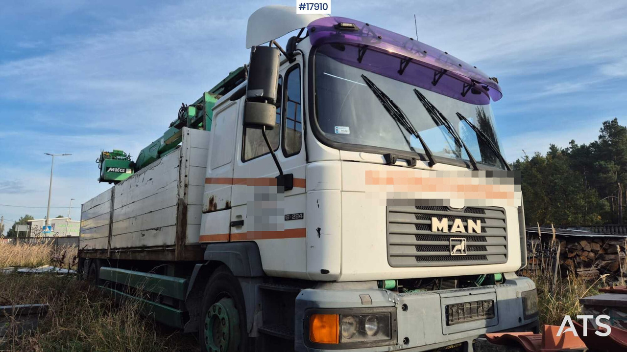 2000 MAN 18.284 - Φορτηγό με ανοιχτή καρότσα, Φορτηγό με γερανό: φωτογραφία 3 2000 MAN 18.284 - Φορτηγό με ανοιχτή καρότσα, Φορτηγό με γερανό: φωτογραφία 3