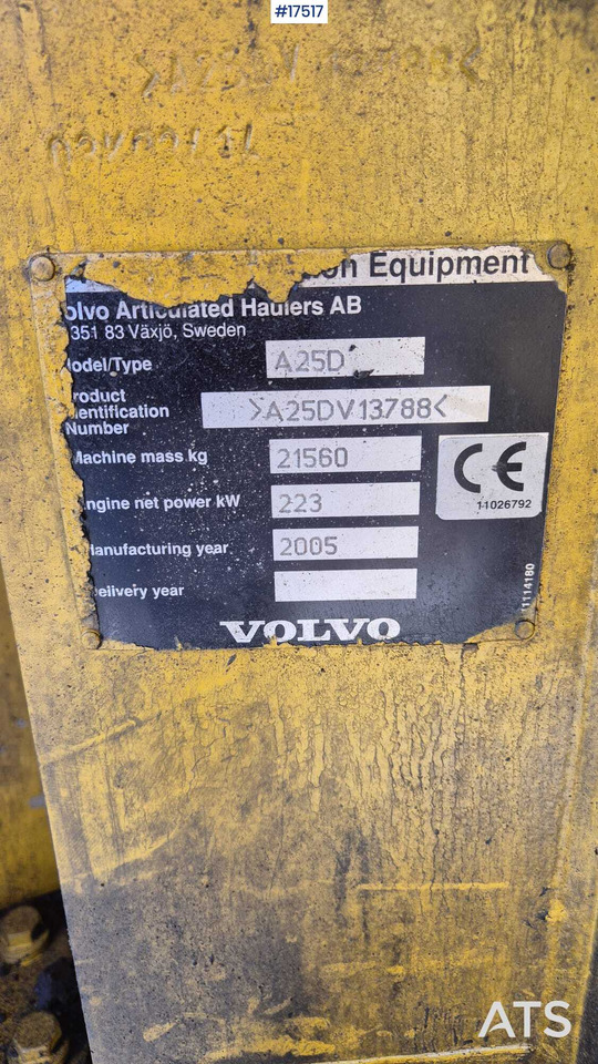 Ανατρεπόμενο όχημα VOLVO A25D (2005): φωτογραφία 18
