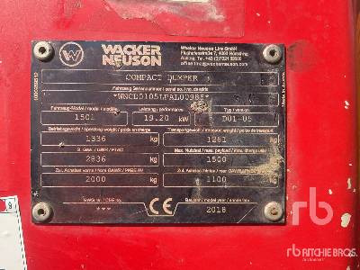 WACKER NEUSON 1501 4x4 Swivel - Μίνι ανατρεπόμενο: φωτογραφία 5 WACKER NEUSON 1501 4x4 Swivel - Μίνι ανατρεπόμενο: φωτογραφία 5