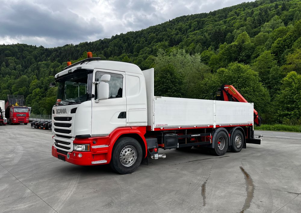 Scania G450 // 6x2// Skrzynia 6.40x2.49 // HDS Palfinger // Oś skrętna podnoszona // - Φορτηγό με ανοιχτή καρότσα, Φορτηγό με γερανό: φωτογραφία 2 Scania G450 // 6x2// Skrzynia 6.40x2.49 // HDS Palfinger // Oś skrętna podnoszona // - Φορτηγό με ανοιχτή καρότσα, Φορτηγό με γερανό: φωτογραφία 2