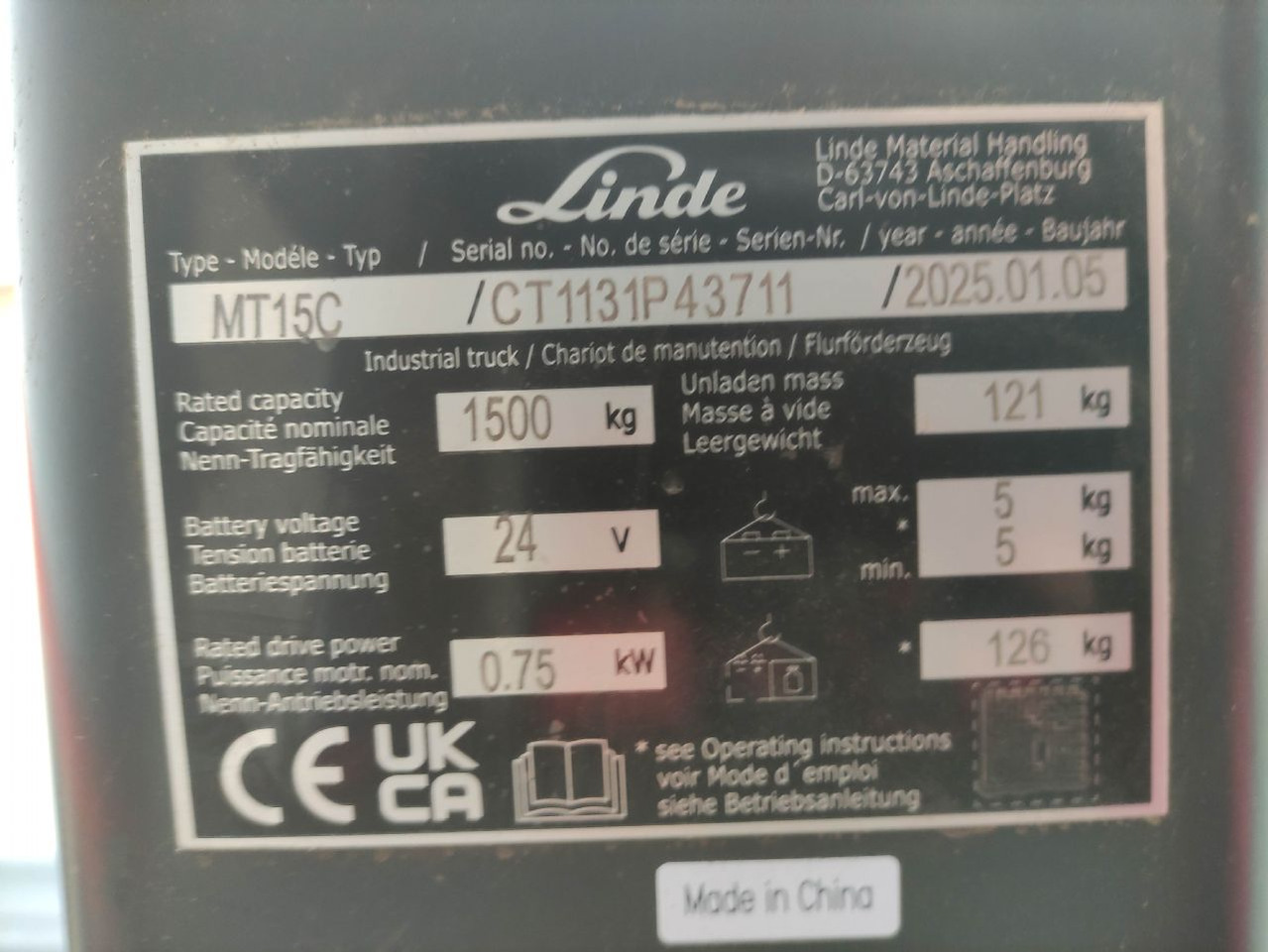 Linde MT15C - Παλετοφόρο: φωτογραφία 5 Linde MT15C - Παλετοφόρο: φωτογραφία 5
