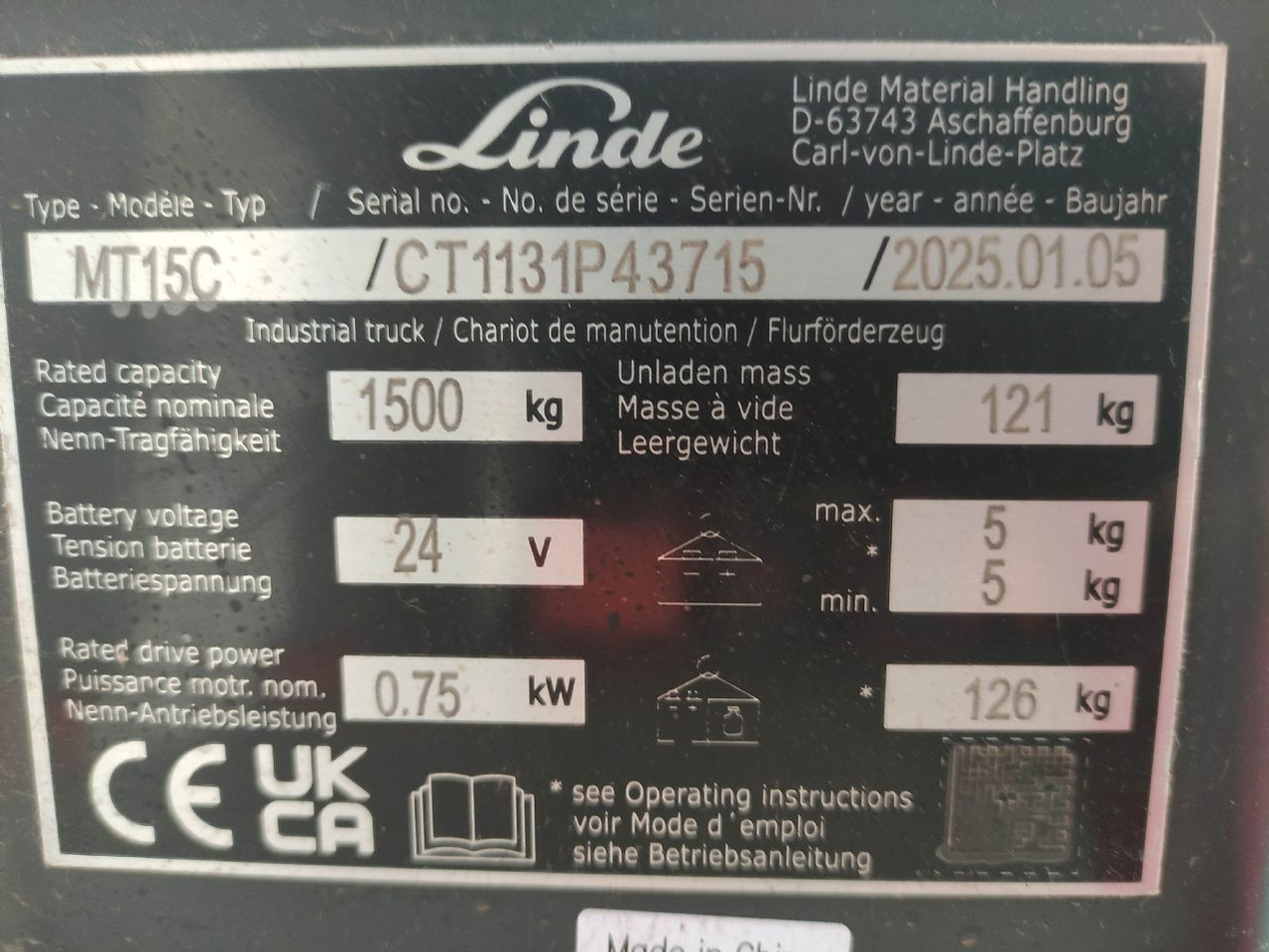 Linde MT15C - Παλετοφόρο: φωτογραφία 5 Linde MT15C - Παλετοφόρο: φωτογραφία 5