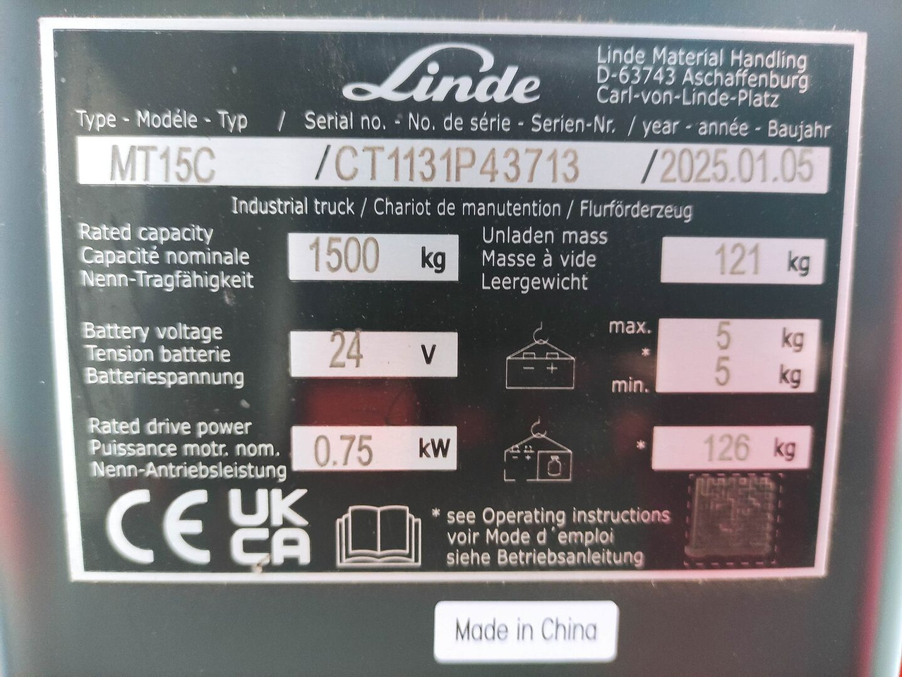 Linde MT15C - Παλετοφόρο: φωτογραφία 5 Linde MT15C - Παλετοφόρο: φωτογραφία 5