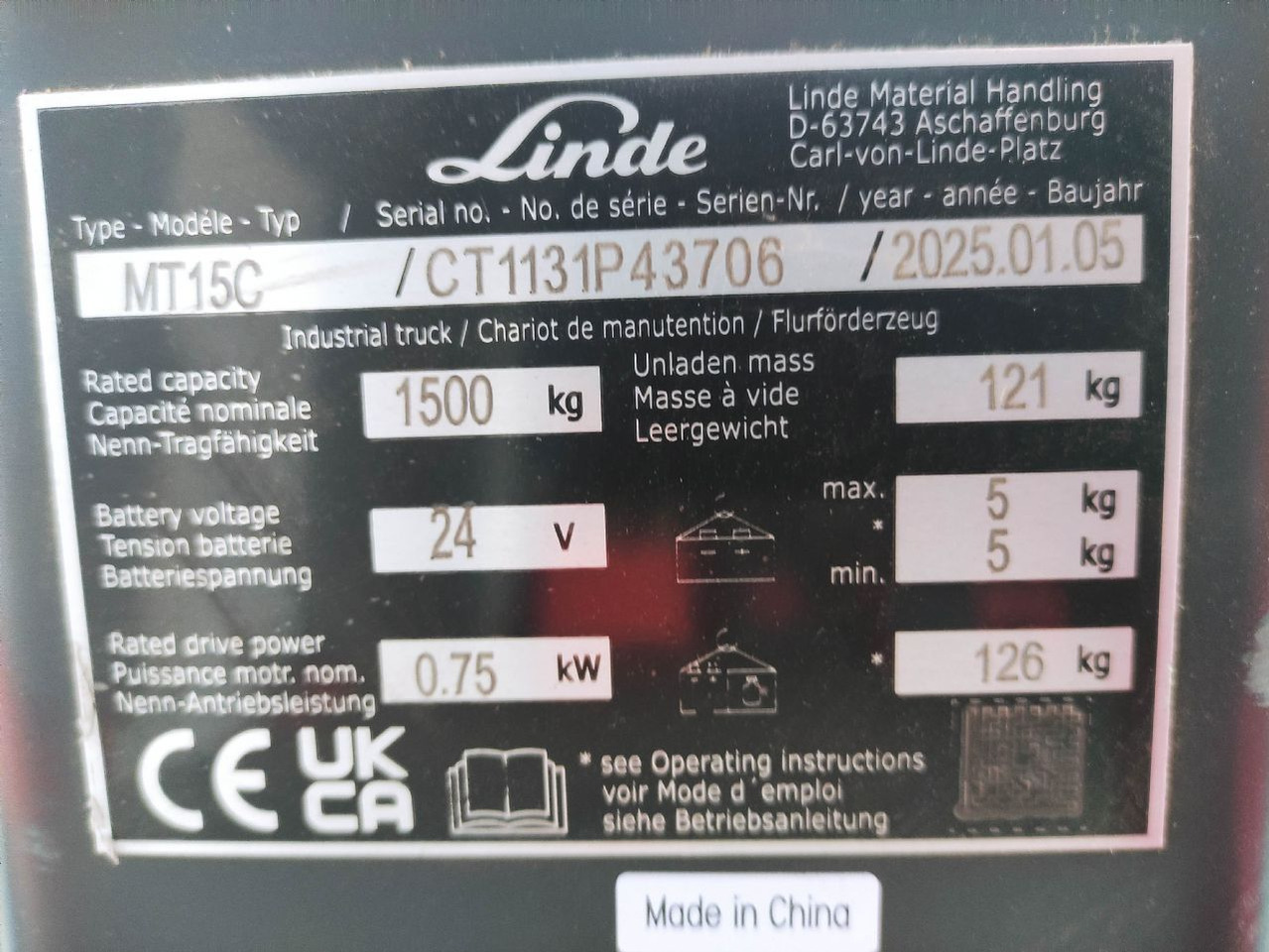 Linde MT15C - Παλετοφόρο: φωτογραφία 5 Linde MT15C - Παλετοφόρο: φωτογραφία 5