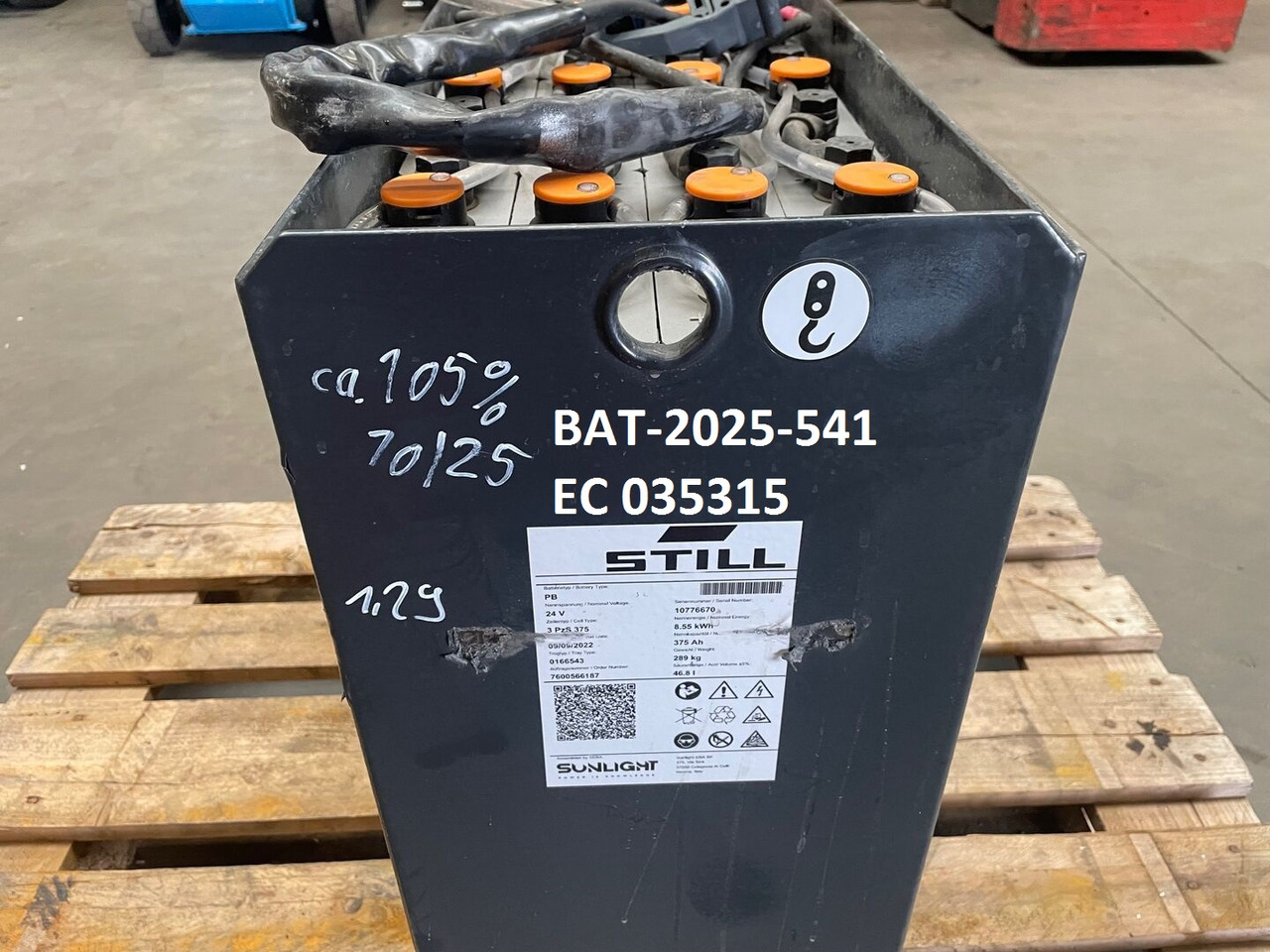 Sunlight I 24 Volt I 3 PzS 375 - Συσσωρευτής για Ανυψωτικό μηχάνημα: φωτογραφία 5 Sunlight I 24 Volt I 3 PzS 375 - Συσσωρευτής για Ανυψωτικό μηχάνημα: φωτογραφία 5