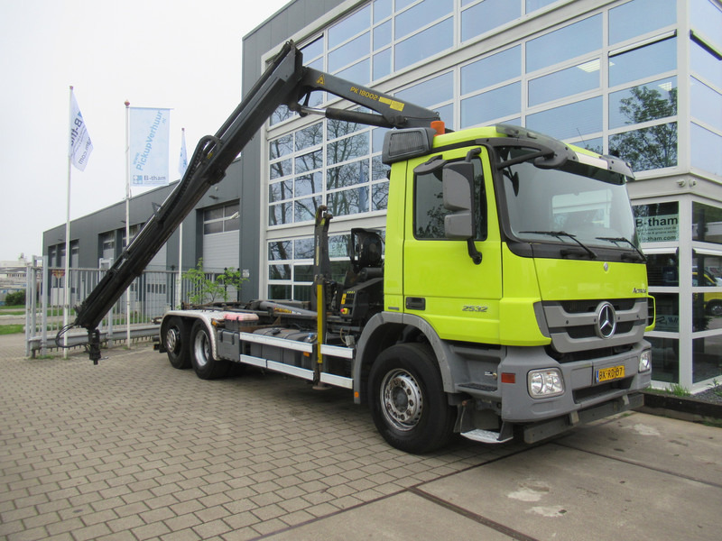 Mercedes-Benz Actros 2532 LTNLA 6X2 Hooklift + Crane, Haak - Kraan - Φορτηγό φόρτωσης γάντζου, Φορτηγό με γερανό: φωτογραφία 3 Mercedes-Benz Actros 2532 LTNLA 6X2 Hooklift + Crane, Haak - Kraan - Φορτηγό φόρτωσης γάντζου, Φορτηγό με γερανό: φωτογραφία 3
