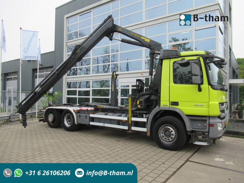 Mercedes-Benz Actros 2532 LTNLA 6X2 Hooklift + Crane, Haak - Kraan - Φορτηγό φόρτωσης γάντζου, Φορτηγό με γερανό: φωτογραφία 1 Mercedes-Benz Actros 2532 LTNLA 6X2 Hooklift + Crane, Haak - Kraan - Φορτηγό φόρτωσης γάντζου, Φορτηγό με γερανό: φωτογραφία 1