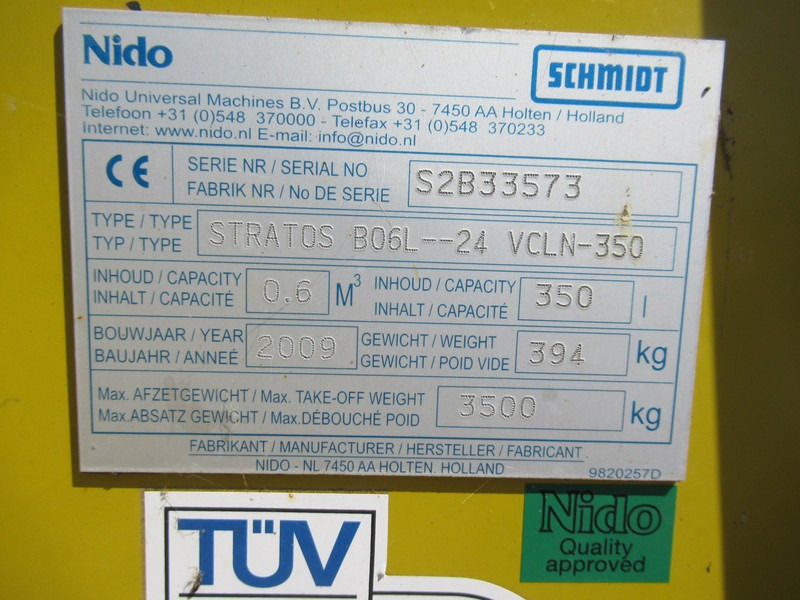 NIDO Stratos B06L-24 VCLN-350 Hydro zoutstrooier 0,6m3 + 350L - Μηχάνημα καθαρισμού: φωτογραφία 3 NIDO Stratos B06L-24 VCLN-350 Hydro zoutstrooier 0,6m3 + 350L - Μηχάνημα καθαρισμού: φωτογραφία 3