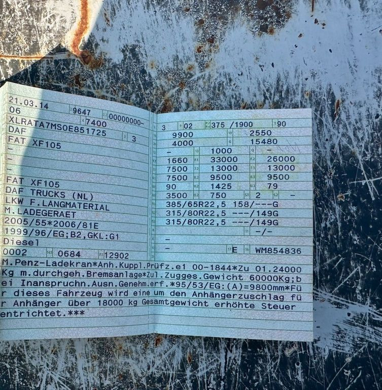 DAF 105.510 6X4 Kran Penz /Atlas Holz Crane DAF 105.510 6X4 Kran Penz /Atlas Holz Crane - Φορτηγό ξυλείας, Φορτηγό με γερανό: φωτογραφία 4 DAF 105.510 6X4 Kran Penz /Atlas Holz Crane DAF 105.510 6X4 Kran Penz /Atlas Holz Crane - Φορτηγό ξυλείας, Φορτηγό με γερανό: φωτογραφία 4