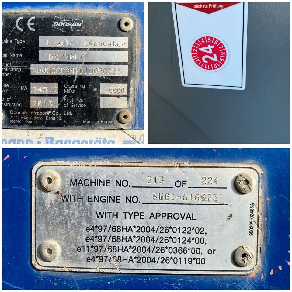 Doosan DX700 LC LO BIG Develon Kettenbagger TL + OQ120 - Ερπυστριοφόρος εκσκαφέας: φωτογραφία 2 Doosan DX700 LC LO BIG Develon Kettenbagger TL + OQ120 - Ερπυστριοφόρος εκσκαφέας: φωτογραφία 2