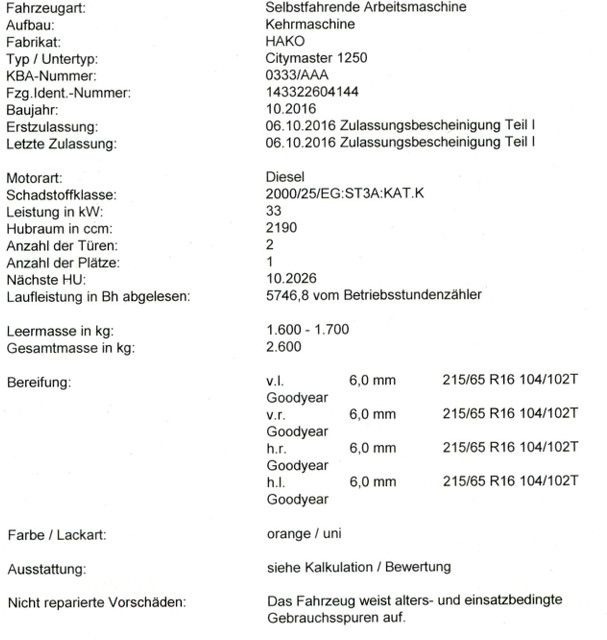 Hako Citymaster 1250 Kehrmaschine - Σάρωθρο δρόμων: φωτογραφία 2 Hako Citymaster 1250 Kehrmaschine - Σάρωθρο δρόμων: φωτογραφία 2