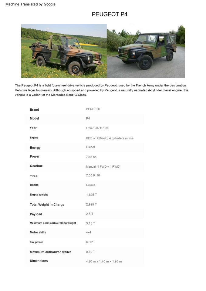 Αυτοκίνητο PEUGEOT P4: φωτογραφία 12 Αυτοκίνητο PEUGEOT P4: φωτογραφία 12