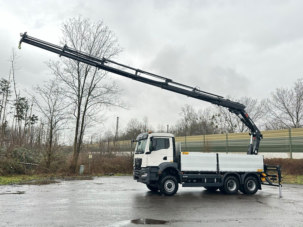 MAN TGS 33.440 6x6 Kran HIAB X-HiPro 302 E 6 - Φορτηγό με ανοιχτή καρότσα, Φορτηγό με γερανό: φωτογραφία 1 MAN TGS 33.440 6x6 Kran HIAB X-HiPro 302 E 6 - Φορτηγό με ανοιχτή καρότσα, Φορτηγό με γερανό: φωτογραφία 1