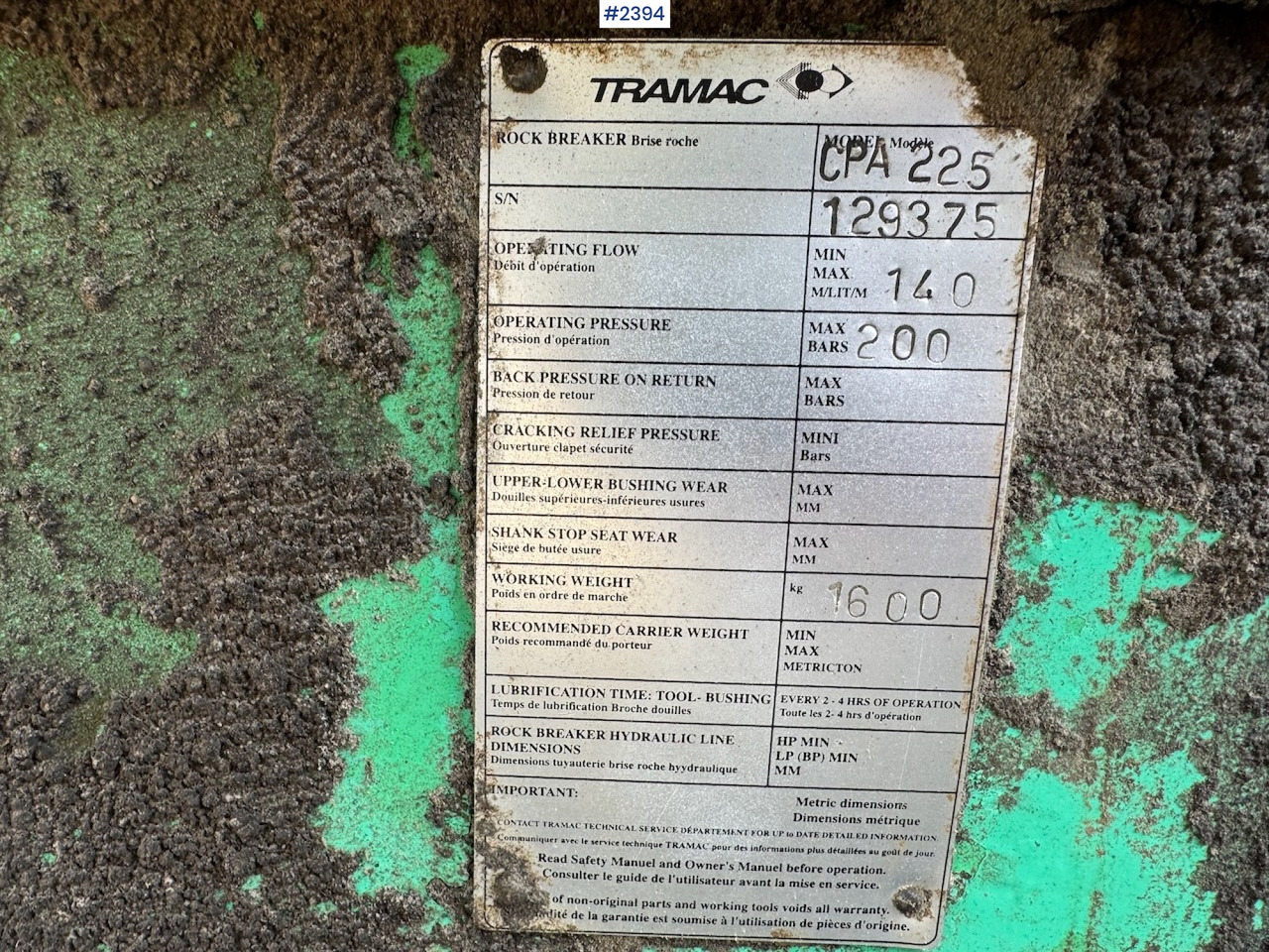 Εκσκαφέας 2004 Montabert CPA 225 Drilltower w/ compressor: φωτογραφία 19