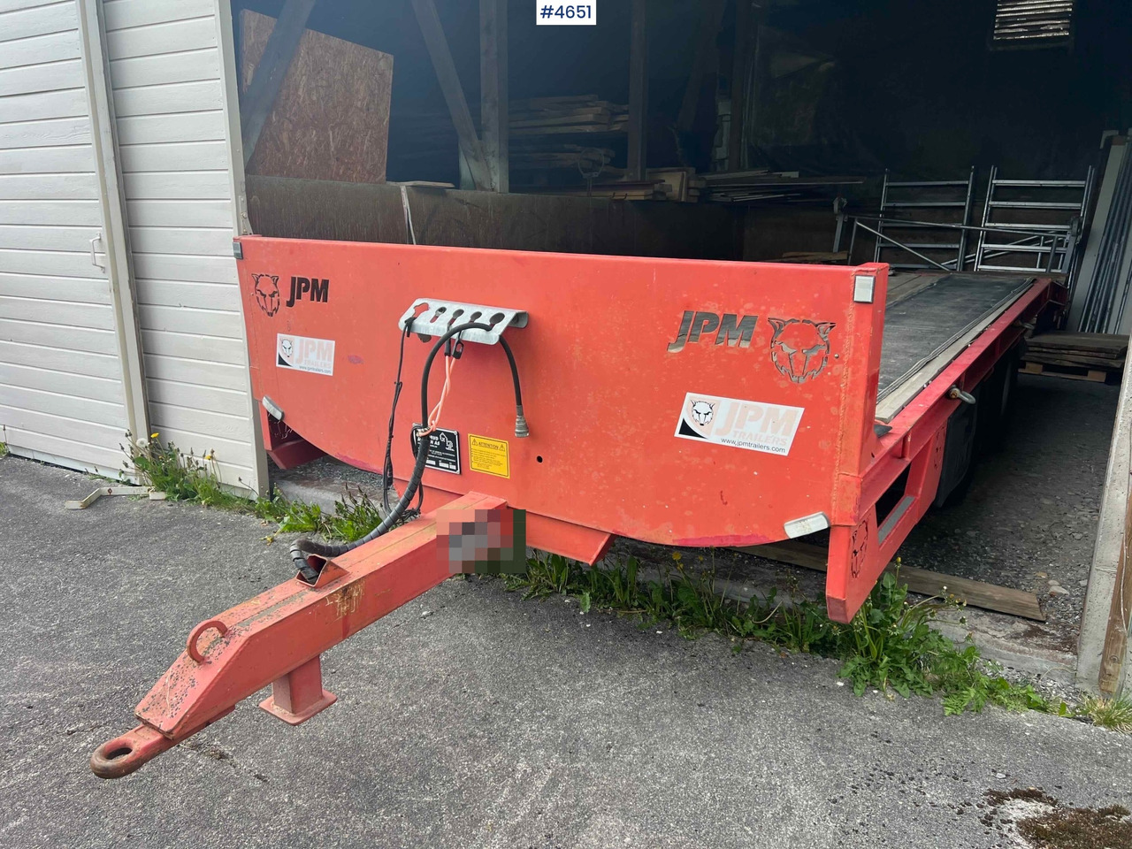 2012 2 axle JPM Machine trailer - Ρυμούλκα με χαμηλό δάπεδο: φωτογραφία 2 2012 2 axle JPM Machine trailer - Ρυμούλκα με χαμηλό δάπεδο: φωτογραφία 2