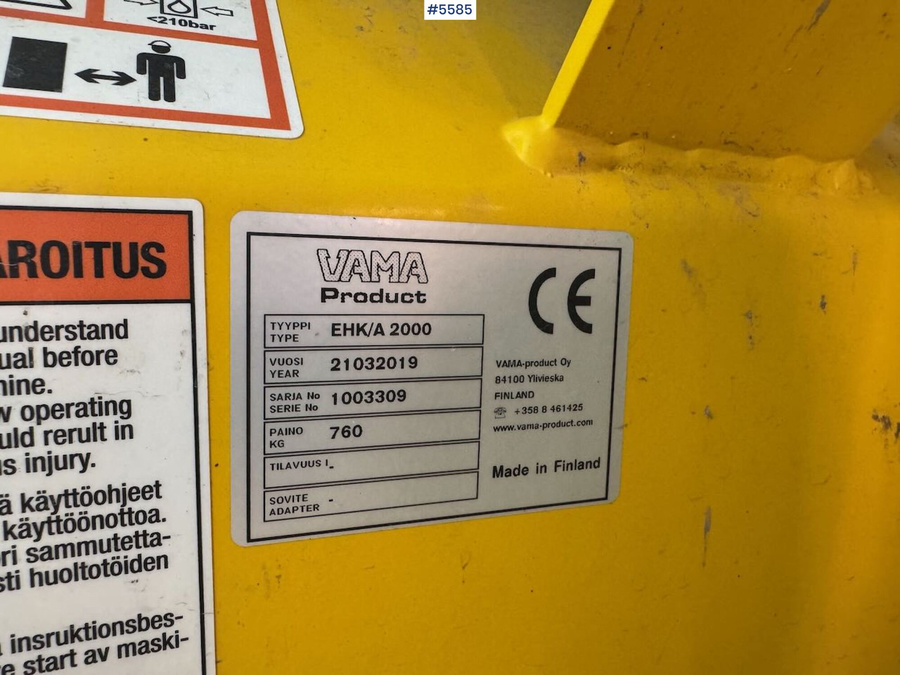 Σκούπα 2019 Vama EHK A 2000 sweeper with collector: φωτογραφία 13 Σκούπα 2019 Vama EHK A 2000 sweeper with collector: φωτογραφία 13